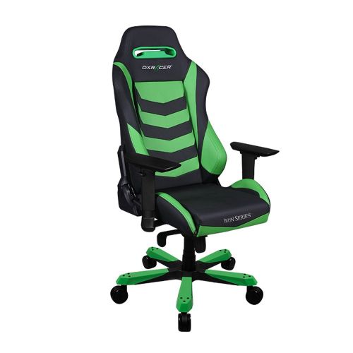  DXRacer Iron Series DOHIB166NE Newedge Edition Racing Bucket Seat Office Chair X Large PC Gaming Chair Computer Chair Executive Chair Ergonomic Rocker With Pillows (BlackGreen)