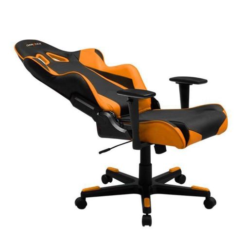  DXRacer OHRE0NO Black & Orange Racing Series Gaming Chair Ergonomic High Backrest Office Computer Chair Esports Chair Swivel Tilt and Recline with Headrest and Lumbar Cushion + W