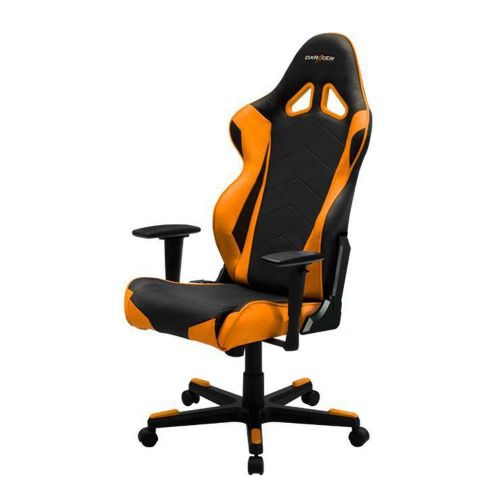  DXRacer OHRE0NO Black & Orange Racing Series Gaming Chair Ergonomic High Backrest Office Computer Chair Esports Chair Swivel Tilt and Recline with Headrest and Lumbar Cushion + W