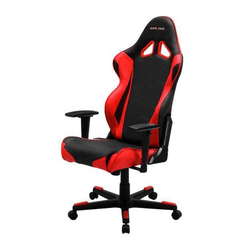  DXRacer OHRE0NR Black & Red Racing Series Gaming Chair Ergonomic High Backrest Office Computer Chair Esports Chair Swivel Tilt and Recline with Headrest and Lumbar Cushion + Warr