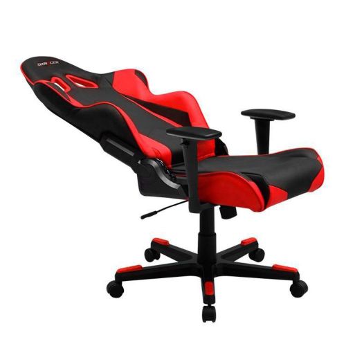  DXRacer OHRE0NR Black & Red Racing Series Gaming Chair Ergonomic High Backrest Office Computer Chair Esports Chair Swivel Tilt and Recline with Headrest and Lumbar Cushion + Warr