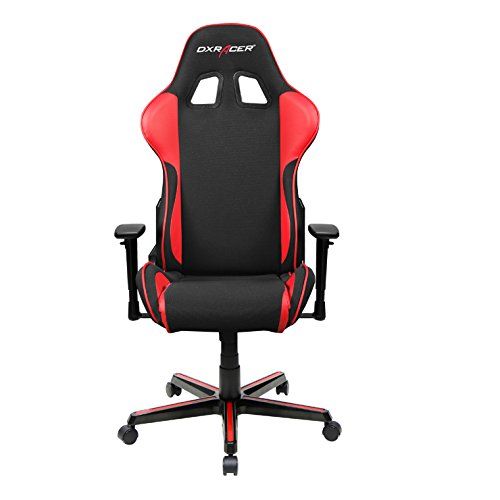  DXRacer OHFH11NR Black & Red Formula Series Gaming Chair High-back Ergonomic Home Office Adjustable Swivel Racing eSports Computer Chair with Lumbar Cushion and Headrest Pillow