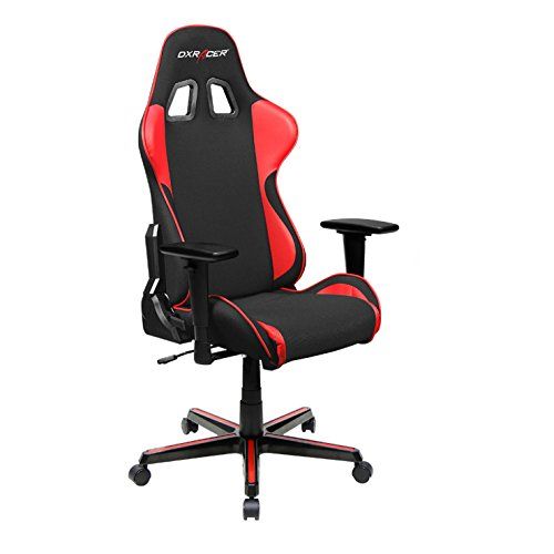  DXRacer OHFH11NR Black & Red Formula Series Gaming Chair High-back Ergonomic Home Office Adjustable Swivel Racing eSports Computer Chair with Lumbar Cushion and Headrest Pillow