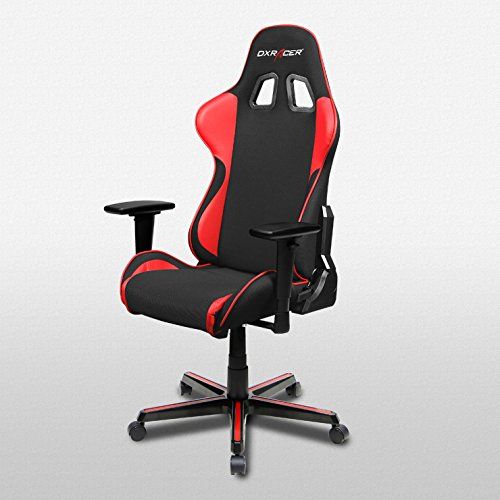  DXRacer OHFH11NR Black & Red Formula Series Gaming Chair High-back Ergonomic Home Office Adjustable Swivel Racing eSports Computer Chair with Lumbar Cushion and Headrest Pillow