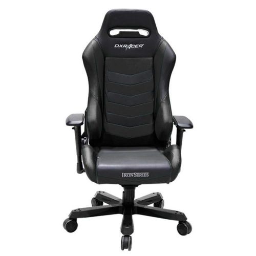  DXRacer OHIS166N Black Iron Series Gaming Chair Ergonomic High Backrest Office Computer Chair Esports Chair Swivel Tilt and Recline with Headrest and Lumbar Cushion + Warranty