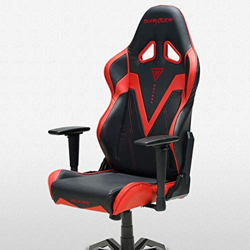  DXRacer OHVB03NR Black & Red Valkyrie Series Gaming Chair Ergonomic High Backrest Office Computer Chair Esports Chair Swivel Tilt and Recline with Headrest and Lumbar Cushion + W