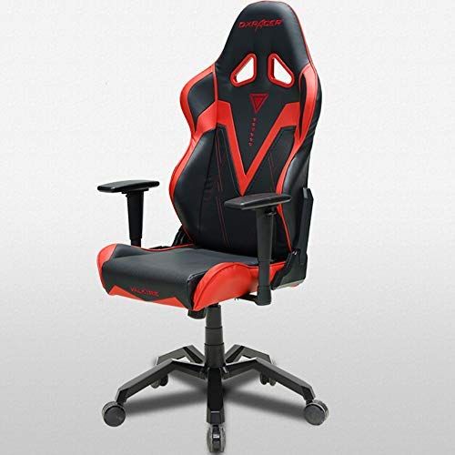  DXRacer OHVB03NR Black & Red Valkyrie Series Gaming Chair Ergonomic High Backrest Office Computer Chair Esports Chair Swivel Tilt and Recline with Headrest and Lumbar Cushion + W