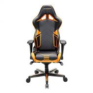 DXRacer OHRV131NO Black & Orange Racing Series Gaming Chair Ergonomic High Backrest Office Computer Chair Esports Chair Swivel Tilt and Recline with Headrest and Lumbar Cushion +
