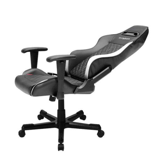  DXRacer OHDF73NW Black & White Drifting Series Gaming Chair Ergonomic High Backrest Office Computer Chair Esports Chair Swivel Tilt and Recline with Headrest and Lumbar Cushion +