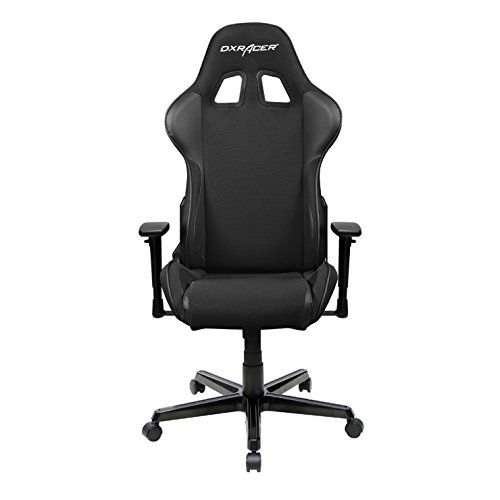  DXRacer OHFH11N Black Formula Series Gaming Chair Ergonomic High Backrest Office Computer Chair Esports Chair Swivel Tilt and Recline with Headrest and Lumbar Cushion + Warranty