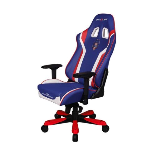  DXRacer OHKS186IWRUSA3 Special Edition USA King Series Gaming Chair Ergonomic High Backrest Office Computer Chair Esports Chair Swivel Tilt and Recline with Headrest and Lumbar