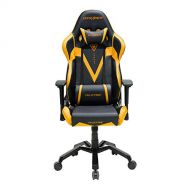 DXRacer OHVB03NA Black & Gold Valkyrie Series Gaming Chair Ergonomic High Backrest Office Computer Chair Esports Chair Swivel Tilt and Recline with Headrest and Lumbar Cushion +