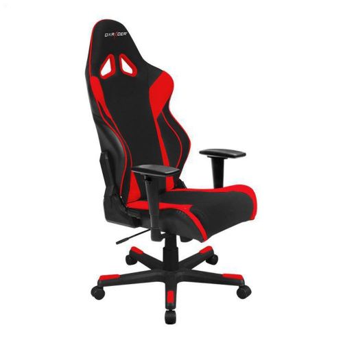  DXRacer OHRW106NR Black & Red Racing Series Gaming Chair Ergonomic High Backrest Office Computer Chair Esports Chair Swivel Tilt and Recline with Headrest and Lumbar Cushion + Wa