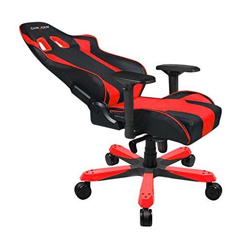  DXRacer King series OH/KS06/NR Large size Seat Office Chair Gaming Ergonomic with - Included Head and Lumbar Support Pillows (Black/Red)