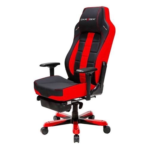  DXRacer Classic Series DOH/CA120/NR Newedge Edition Racing Bucket Seat with Leg Rest Office Chairs Ergonomic Computer Chair DX Racer Desk Chair (Black/Red)