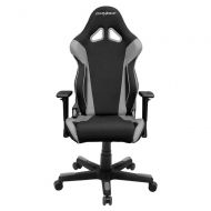 DXRacer OH/RW106/NG Black & Gray Racing Series Gaming Chair Ergonomic High Backrest Office Computer Chair Esports Chair Swivel Tilt and Recline with Headrest and Lumbar Cushion + W