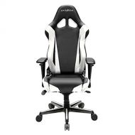 DXRacer USA LLC DXRacer OHRV001NW Racing Series Black and White Gaming Chair - Includes 2 Free Cushions