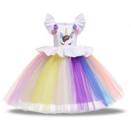 DXYtech Unicorn Costume for Girls Dress Up Clothes for Little Girls Rainbow Unicorn Tutu with Birthday Gift