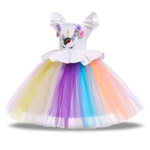  DXYtech Unicorn Costume for Girls Dress Up Clothes for Little Girls Rainbow Unicorn Tutu with Birthday Gift