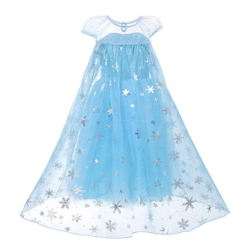  DXYtech Snow Queen Elsa Costumes Frozen Princess Sequins Dress Up Party Outfit for Toddler Girls