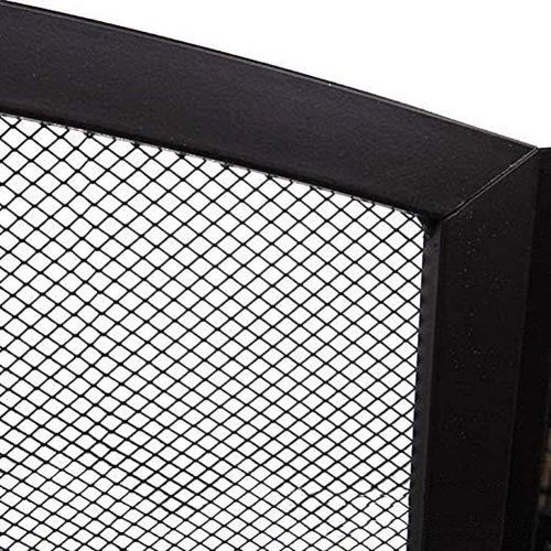  Dykj Domestic Fireplace Grille, Sparkling Fireplace Grille, 3 Fireplace Decorative Mesh, Foldable Wrought Iron Foldable Sparkling Grille for Wood / Gas Stoves.