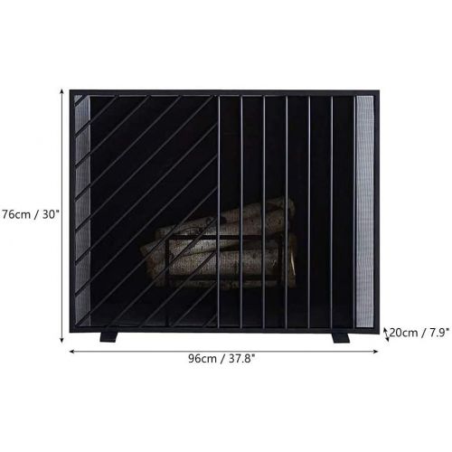  Dykj Domestic Fireplace Display, Sparkor Fireplace Fireplace Fireplace Black with Spark Mesh, Baby Fire Safe Guard Screens for Open Lights Gas / Wood Stove / Stoves