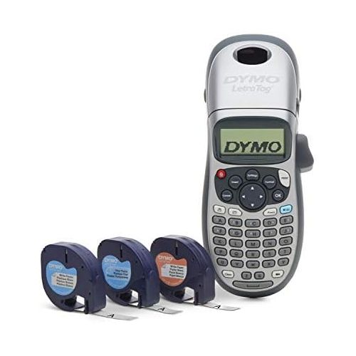  [아마존베스트]DYMO Label Maker with 3 Bonus Labeling Tapes | LetraTag 100H Handheld Label Maker & LT Label Tapes, Easy-to-Use, Great for Home & Office Organization