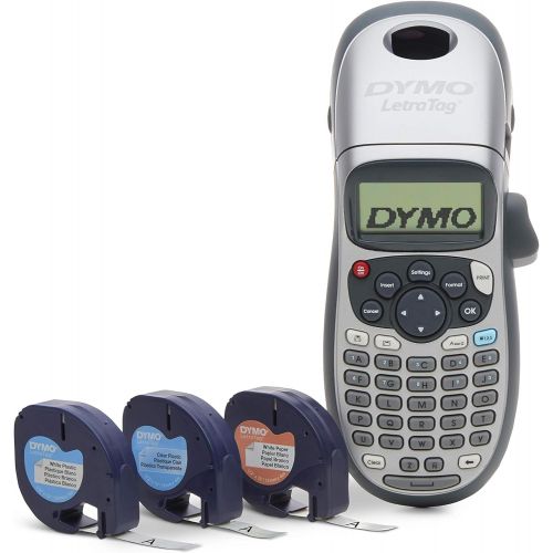  [아마존베스트]DYMO Label Maker with 3 Bonus Labeling Tapes | LetraTag 100H Handheld Label Maker & LT Label Tapes, Easy-to-Use, Great for Home & Office Organization