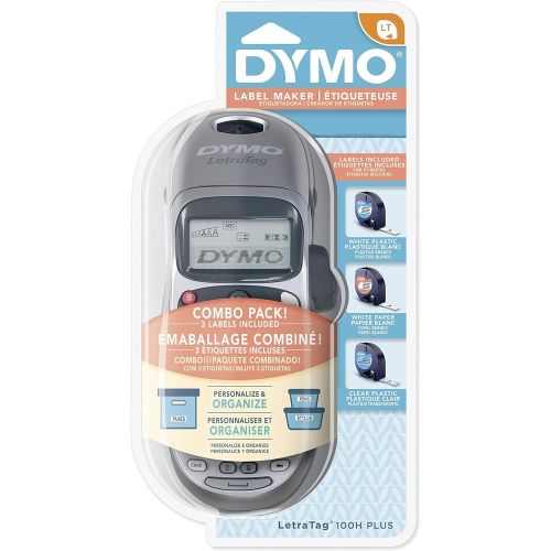  [아마존베스트]DYMO Label Maker with 3 Bonus Labeling Tapes | LetraTag 100H Handheld Label Maker & LT Label Tapes, Easy-to-Use, Great for Home & Office Organization