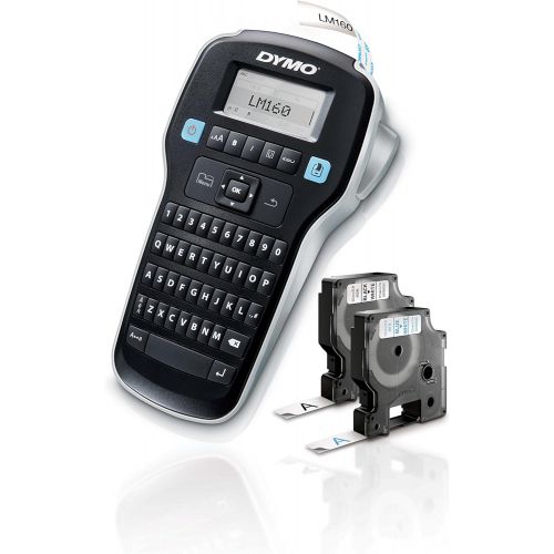  [아마존베스트]DYMO Label Maker with 2 D1 DYMO Label Tapes | LabelManager 160 Portable Label Maker, QWERTY Keyboard, One-Touch Smart Keys, Easy-to-Use, for Home & Office Organization