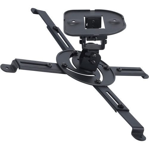  DYNAVISTA Full Motion Universal Projector Ceiling Mount Bracket with Adjustable Extendable Arms Rotating Swivel Tilt and Low Profile Mount for Home and Office Projector (Black)