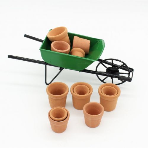  DYNWAVE 24 Pcs/Set Miniature Bonsai Flower Pots for 1/12 Dollhouse Fairy Garden Decor Accessories