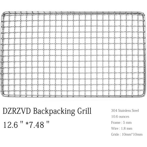  DZRZVD The Bushcraft Backpackers Grill Grate Welded Stainless Steel Mesh (Camping Fire Rated)