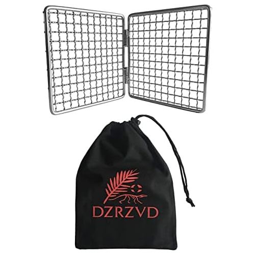  DZRZVD-The Bushcraft Backpackers Grill Grate - Welded Stainless Steel Mesh (Camping Fire Rated)