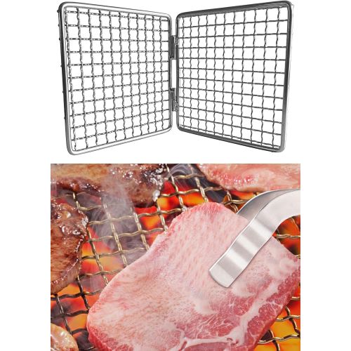  DZRZVD-The Bushcraft Backpackers Grill Grate - Welded Stainless Steel Mesh (Camping Fire Rated)