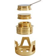 DZRZVD Mini Alcohol Backpacking Stove, Lightweight Brass Spirit Burner with Aluminium Stand for Camping Hiking and Picnic