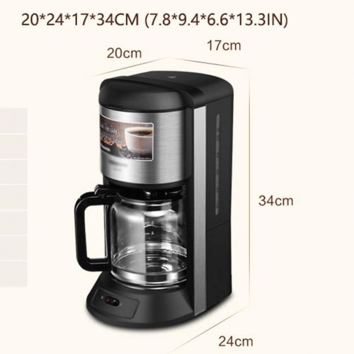  DZWYC Coffee machine High Temperature Steam Filter Coffee machine Espresso Coffee Drip Coffee Machines Home Office Semi Automatic Coffee machine 1200ml Coffee maker (Color : A)