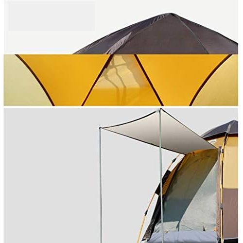  DZWYC Camping Tents Hexagonal Camping Tent 8 Person with 6 Side Mesh Waterproof Double Layer Instant Tent for Family Hiking Family Tent (Color : Green)