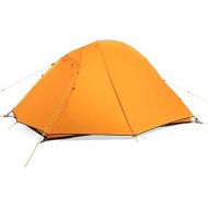 DZWYC Camping Tents Ultralight Camping Tent 2 Person with 2 Doors Easy Set Up Double Layer Waterproof 3 Season Tent for Hiking Cycling Family Tent (Color : Orange)