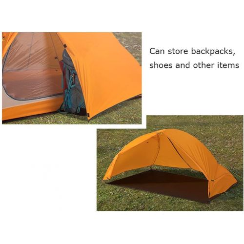  DZWYC Camping Tents Ultralight Camping Tent 2 Person with 2 Doors Easy Set Up Double Layer Waterproof 3 Season Tent for Hiking Cycling Family Tent (Color : Orange)