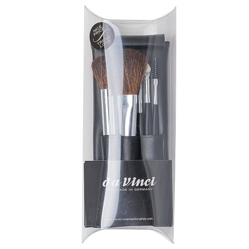 다빈치 Da Vinci Brushes da Vinci Cosmetics Series 48300 Professional Travel Brush Set with 10 Brushes, Napa Italian Leather Case, 11.29 Ounce, 10 Brushes