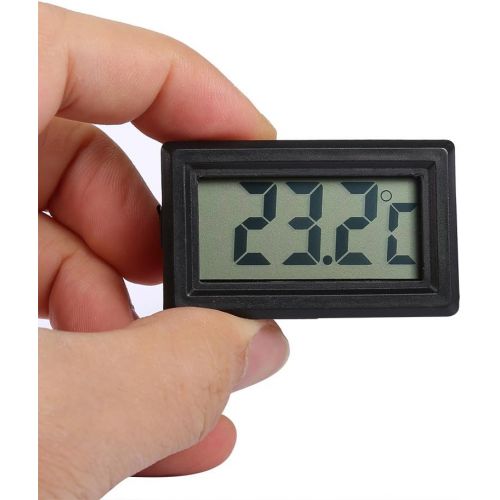  Da.Wa eSky24 Mini- Batteriebetriebenes Digitalthermometer mit LCD-Display fuer Aquarium, Terrarium, Kuehl- und Gefrierschrank usw, 2m Anschlussleitung