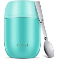 DaCool Thermos for Hot Food Insulated Food Jar 16 Ounce Vacuum Stainless Lunch Container Bento for Kids Adult with Spoon Leakproof for School Office Picnic Travel Outdoors,Cyan Blue