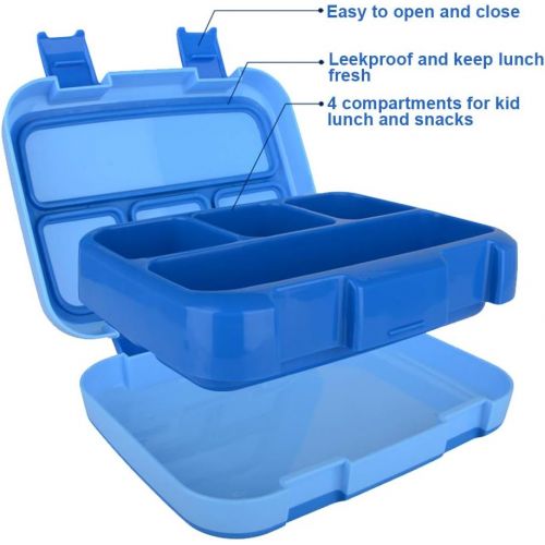  [아마존베스트]Lunch Box Bigger for Kids Boys Bento Box BPA-Free DaCool Toddler School Lunch Container with Spoon Compartments Leak Proof Durable, Meal Fruit Snack Packing for Picnic Outdoors, Mi