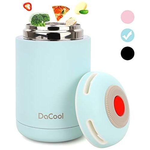  [아마존베스트]DaCool Hot Food Jar Vacuum Insulated Stainless Steel Thermos Food 16 oz School Lunch Containers for Kids Adult Office Leak Proof Keep Food Hot Cold Warm Container for Picnic Outdoo