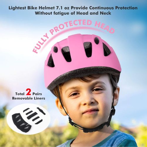  DaCool Kids Bike Helmet for 5~16 Ages Girls Boys Lightweight Toddler Youth Adjustable Cycling Skateboard Girl Helmet Safety Sport Helmet for Bicycle Skating Roller Scooter Outdoor