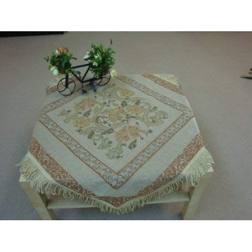  DaDa Bedding TC-10072 Floral Woven Square Tablecloth, 36 by 36-Inch, Floral