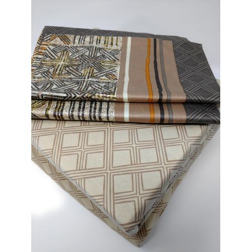  DaDa Bedding 100% Cotton Checkered Geometric Pattern Flat Sheet w/Pillow Case Set - Twin - 2-Pieces