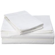DaDa Bedding FS-098765 4-Piece Cotton Flat and Fitted Sheet Set, Full, White
