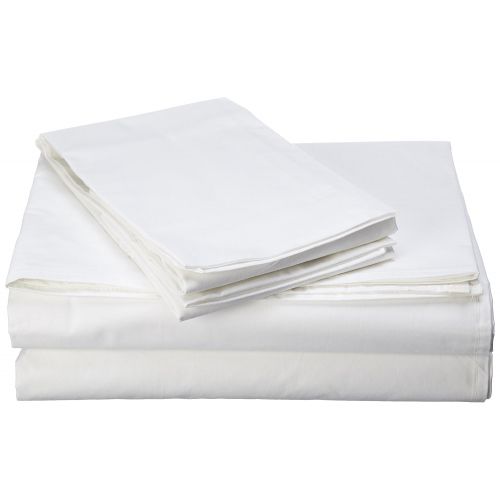  DaDa Bedding FS-098765 4-Piece Cotton Flat and Fitted Sheet Set, Full, White